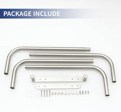 BWE Brushed Nickel Towel Racks for Bathroom, Wall Mounted Towel Rack for Rolled Towels, Bathroom Towel Storage, Stainless Steel Vertical Towel Holder, Bathroom Organizer