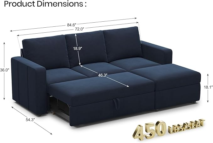 Belffin Modular Sectional Sleeper Sofa