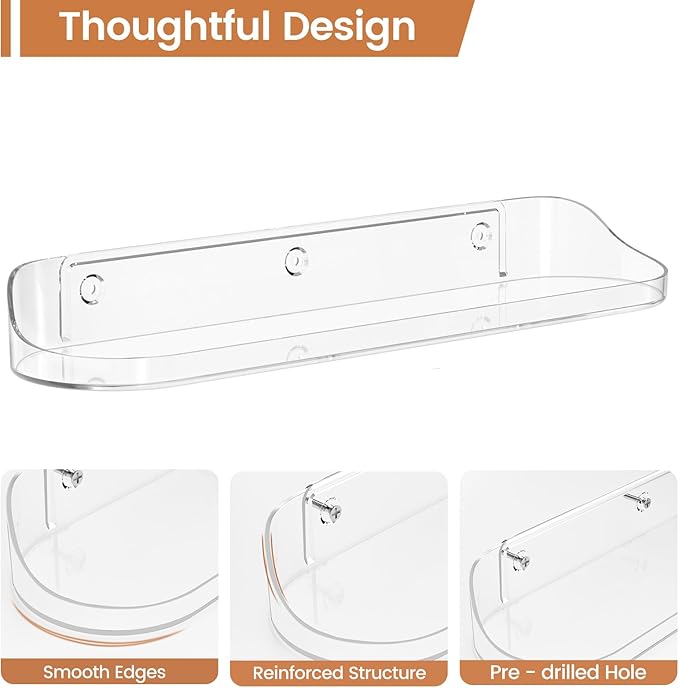 SpaceWhisper Floating Shelves for Wall, Living Room, Display Hanging Shelf