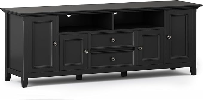 SIMPLIHOME Amherst TV Stand and Bookcase Bundle