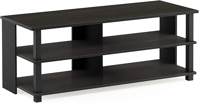 Furinno Sully 3-Tier Stand for TV up to 48 Inch, Espresso/Black