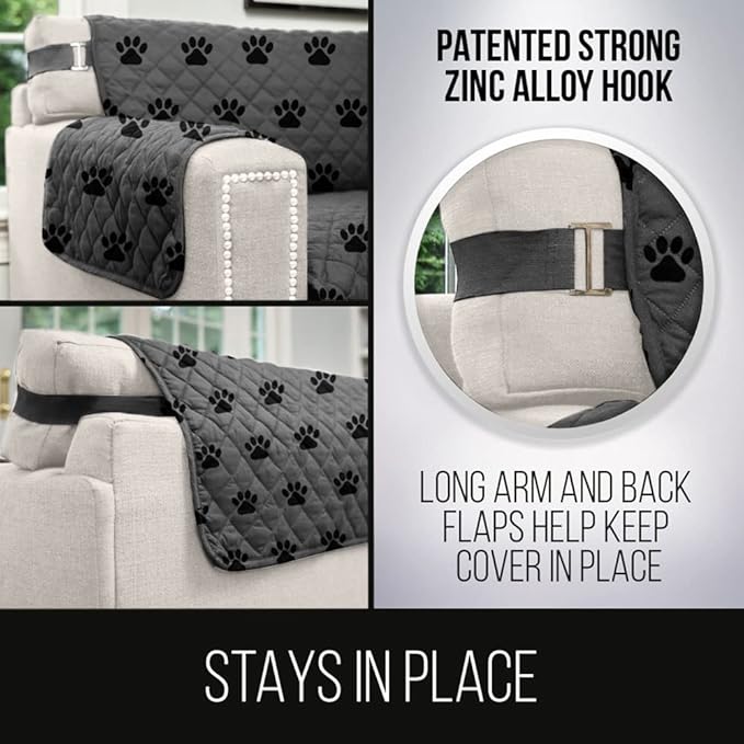 Sofa Shield® Couch Slip Covers for Dogs, Reversible Furniture Protector