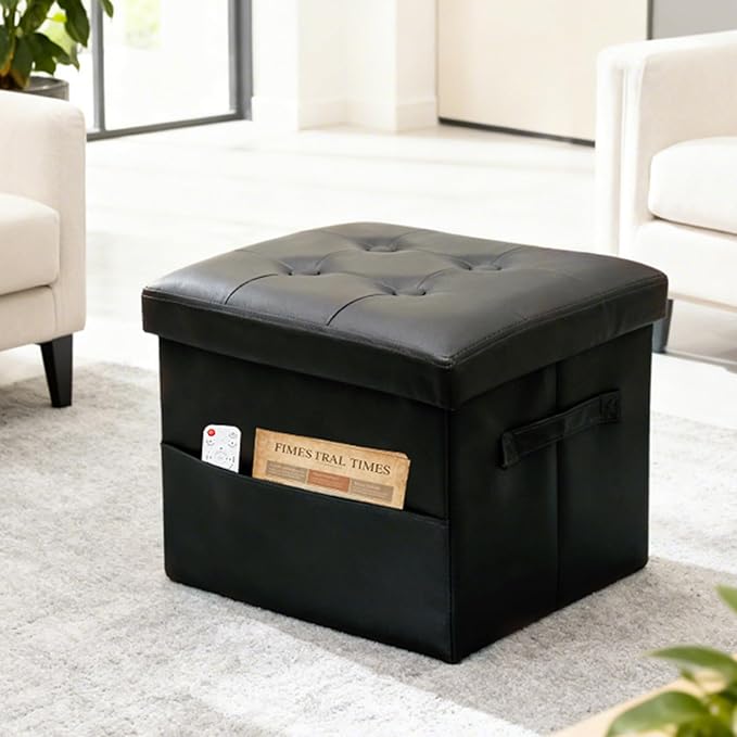 ALASDO Storage Ottoman Footrest Stool Small Ottoman