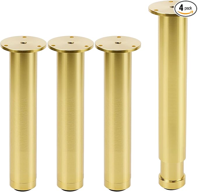 4 Pcs Gold Adjustable Sofa Legs Metal Modern Furniture Legs