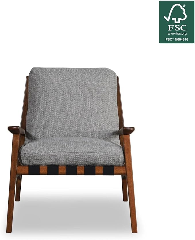 Grain Wood Furniture Solid Wood Mid Century Lounge Chair