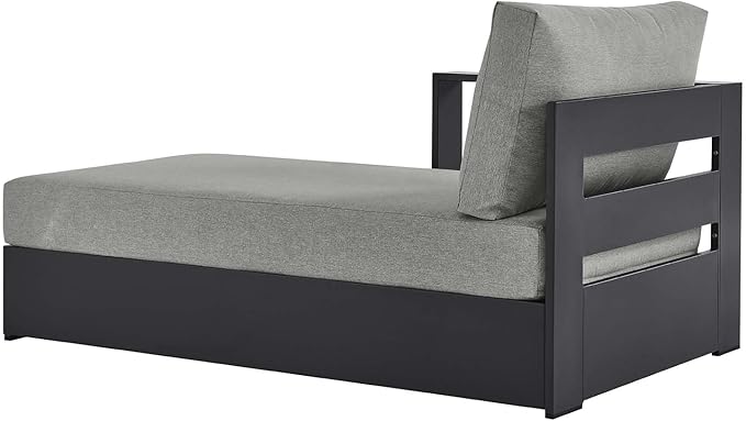 Modway Tahoe Aluminum Outdoor Chaise Lounge Gray