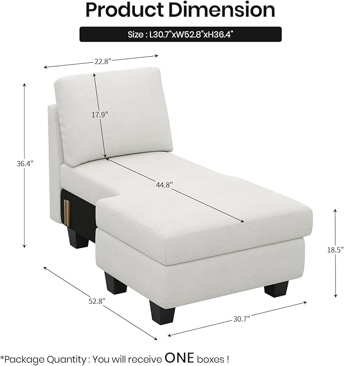Belffin Sectional Storage Chaise Module