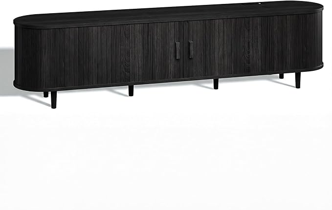 70" Mid Century Modern TV Stand, Wood TV Consoles
