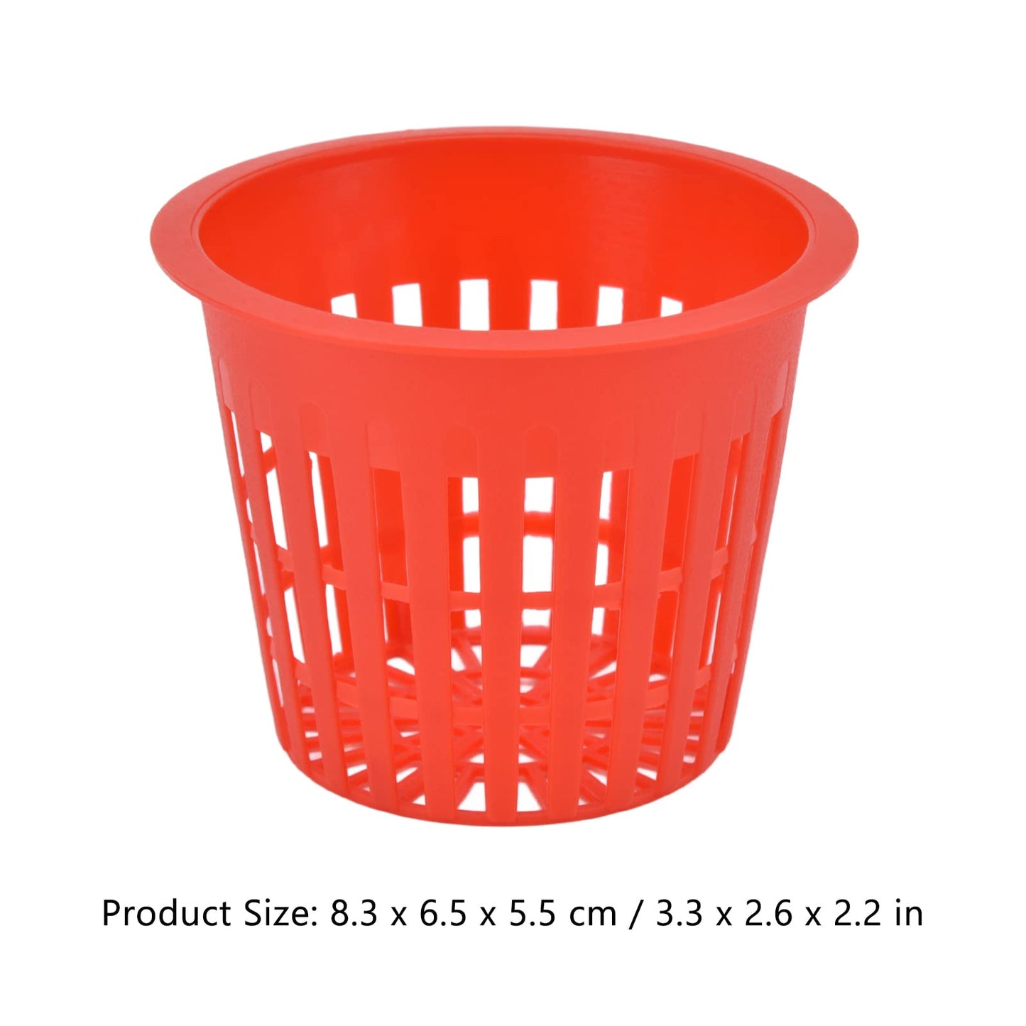 Hydroponic Baskets, 10PCS Plastic Hydroponic Cups, 3 3 in Red Soilless Root Fixer Containers Cups, Round Mesh Pot Net Basket for Garden Balcony Flowers Planting Cultivation