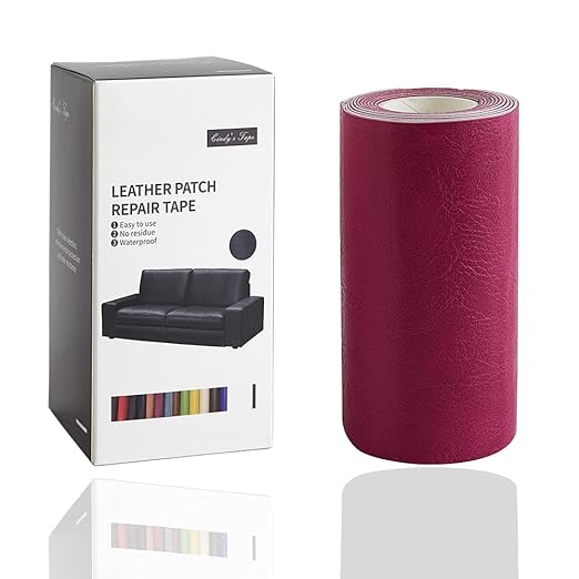 Leather Repair Tape kit Patch Heavy Duty, Retro Pink 4 x 60 inch Self Adhesive