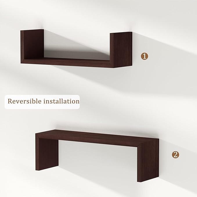 SRIWATANA Floating Shelves for Wall, Wall Shelves for Bathroom, Living Room