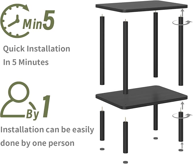 Apicizon 2 Tier End Table, Small Side Table