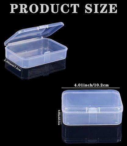 Clear Plastic Playing Card Boxes Snaps Closed Poker Gaming Playing Card Deck Cases Holder Plastic Storage Box Clear Trading Card Box Card Storage Organizer for Bank Business Card (18Pcs)