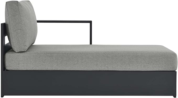 Modway Tahoe Powder-Coated Aluminum Outdoor Chaise Lounge Gray