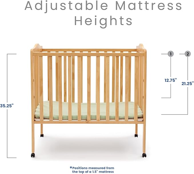 Delta Children Folding Portable Mini Baby Crib