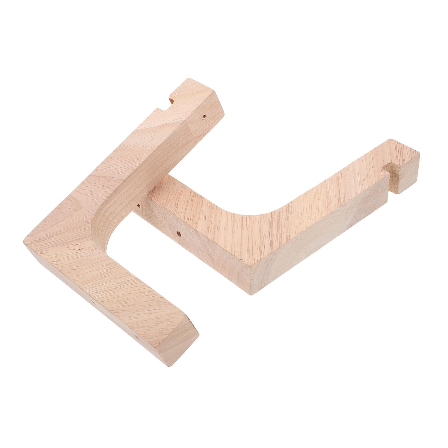 Luxshiny Wooden Plant Hangers 2pcs Plant Wall Hooks Heavy-Duty Indoor Outdoor Hanging Bracket for Flower Pots Natural Wood Finish