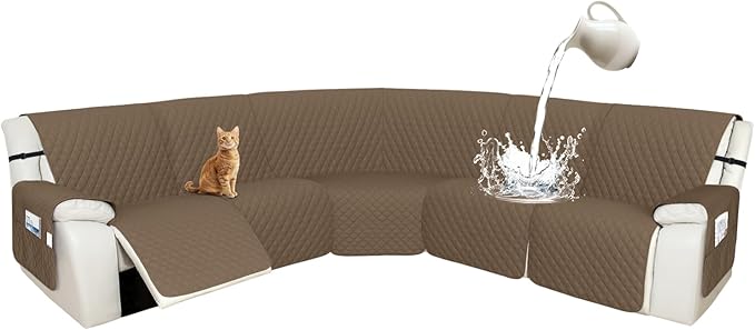 Arfntevss Recliner Sectional Couch Covers 1OO% Waterproof L Shape Sofa Cover