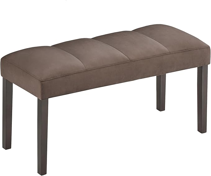 Roundhill Furniture Strata Velvet Upholstered Dining Bench