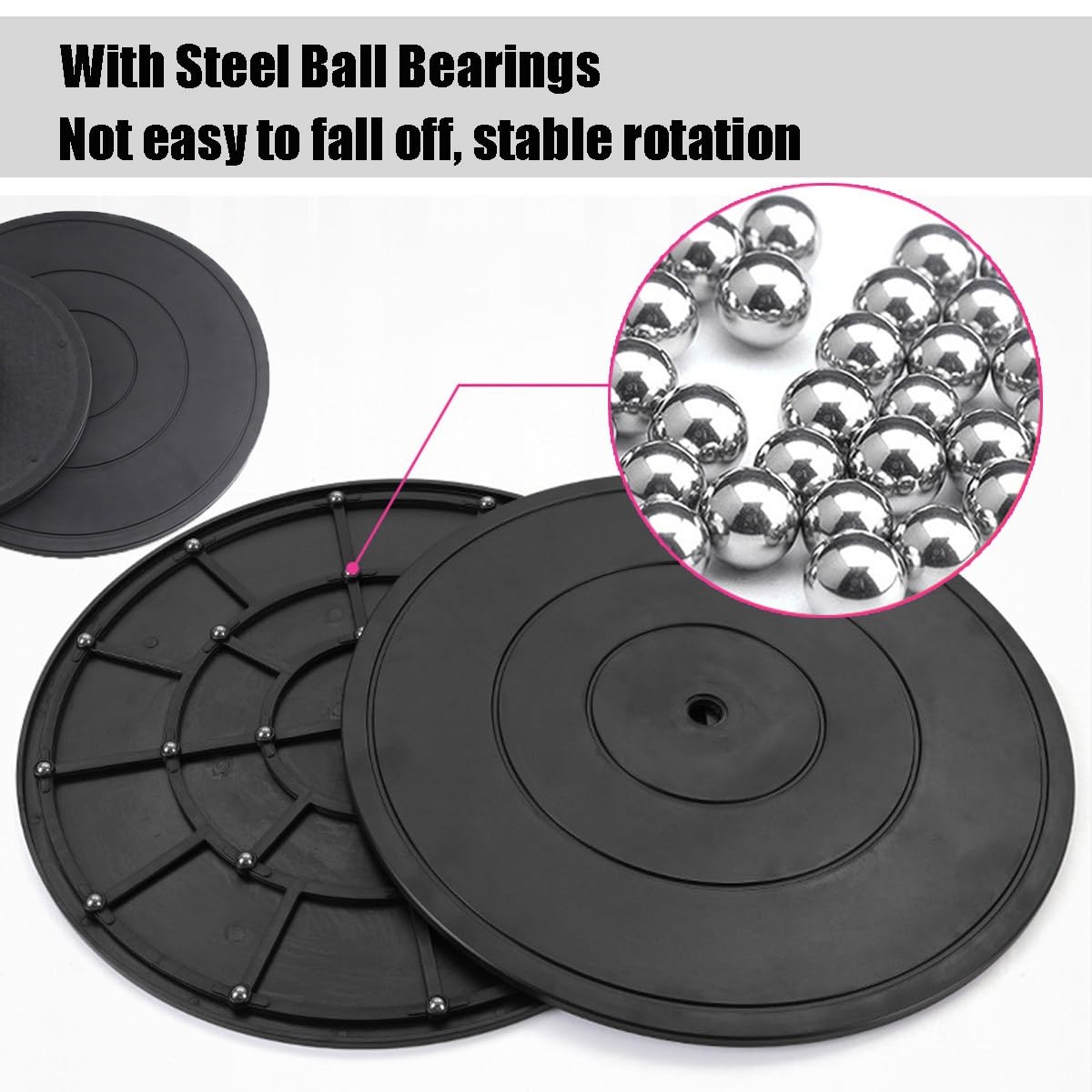 Heavy Duty Rotating Swivel Stand Turntable 2 Pack with Steel Ball Bearings, Lazy Susan Turntable 360° Round Swivel Turntable for Flat Panel Monitors, TV's, Potted Plants(200mm/8in)