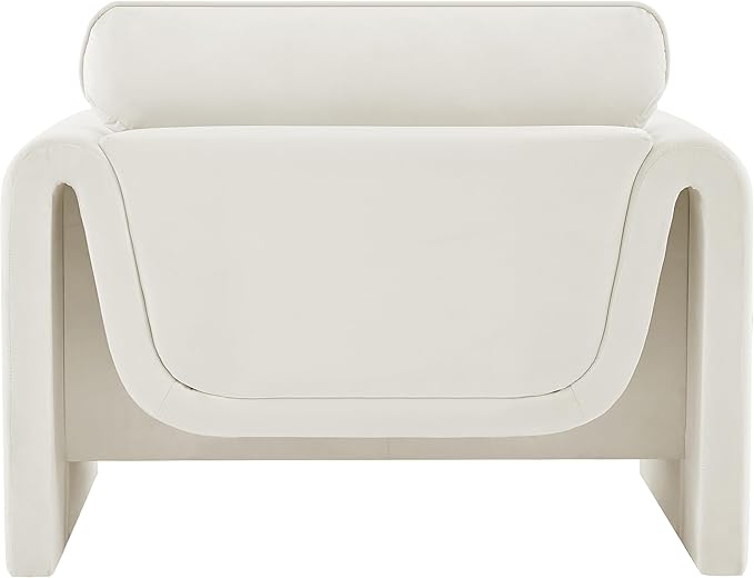 Meridian Furniture 199Cream-C Sloan Collection Modern | Contemporary Velvet