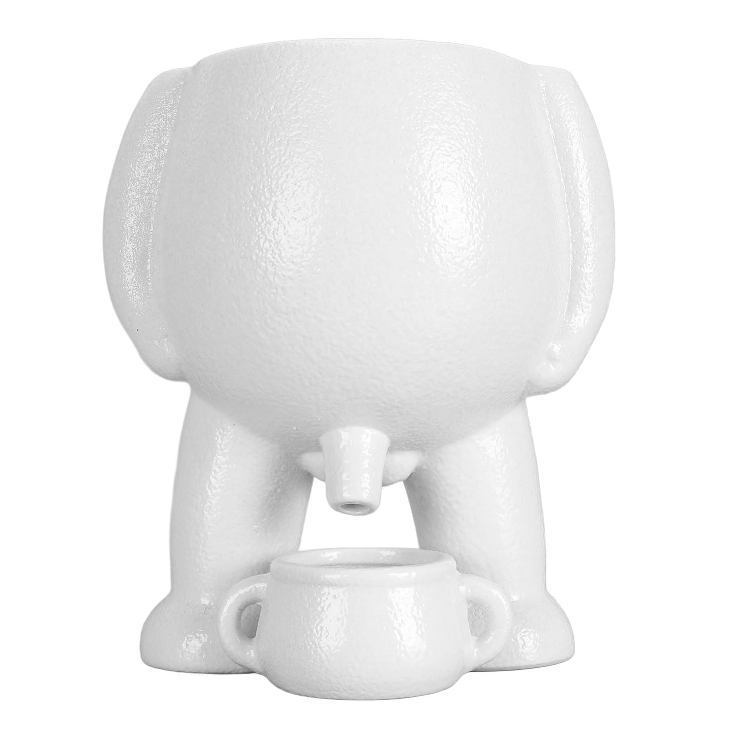 Gsycle Funny Peeing Plant Pot, Creative Ceramic Succulent Planter for Home Office Desk, Unique Little Man Pissing Flower Pot with Small Watering Can, White