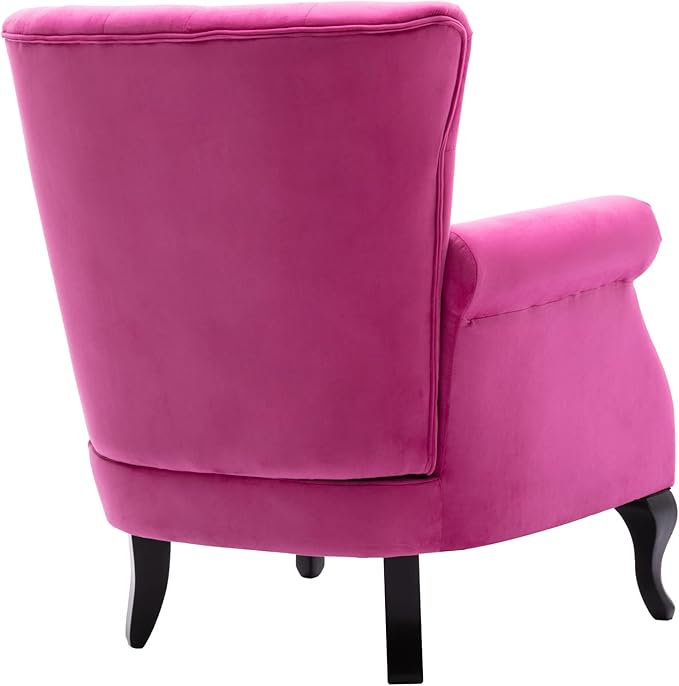 Mid Century Modern Accent Chair Upholstered Armchair Comfy Velvet Fabric Single