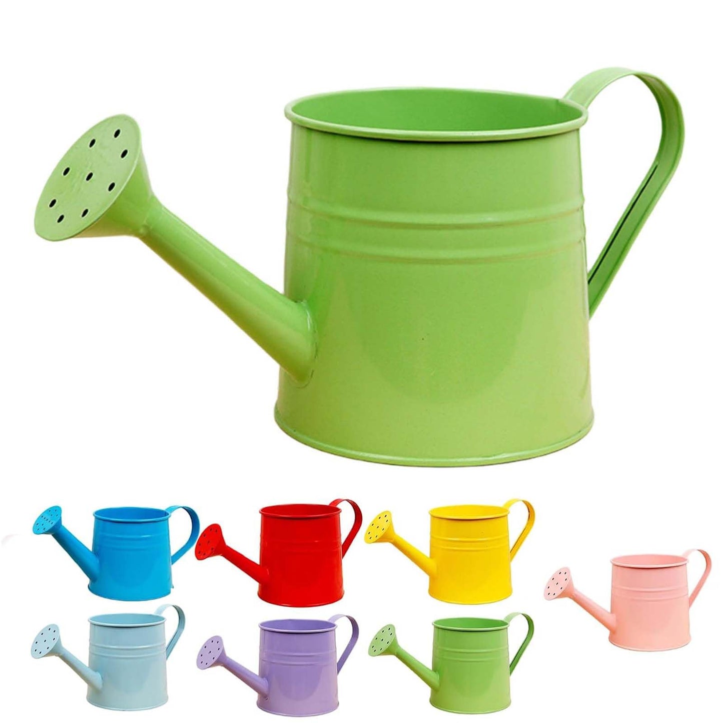 Small Watering Can, 1L Metal Flower Garden Watering Can, Gardening Tool Accessories for Outdoor Indoor Plants Lawn (Green)