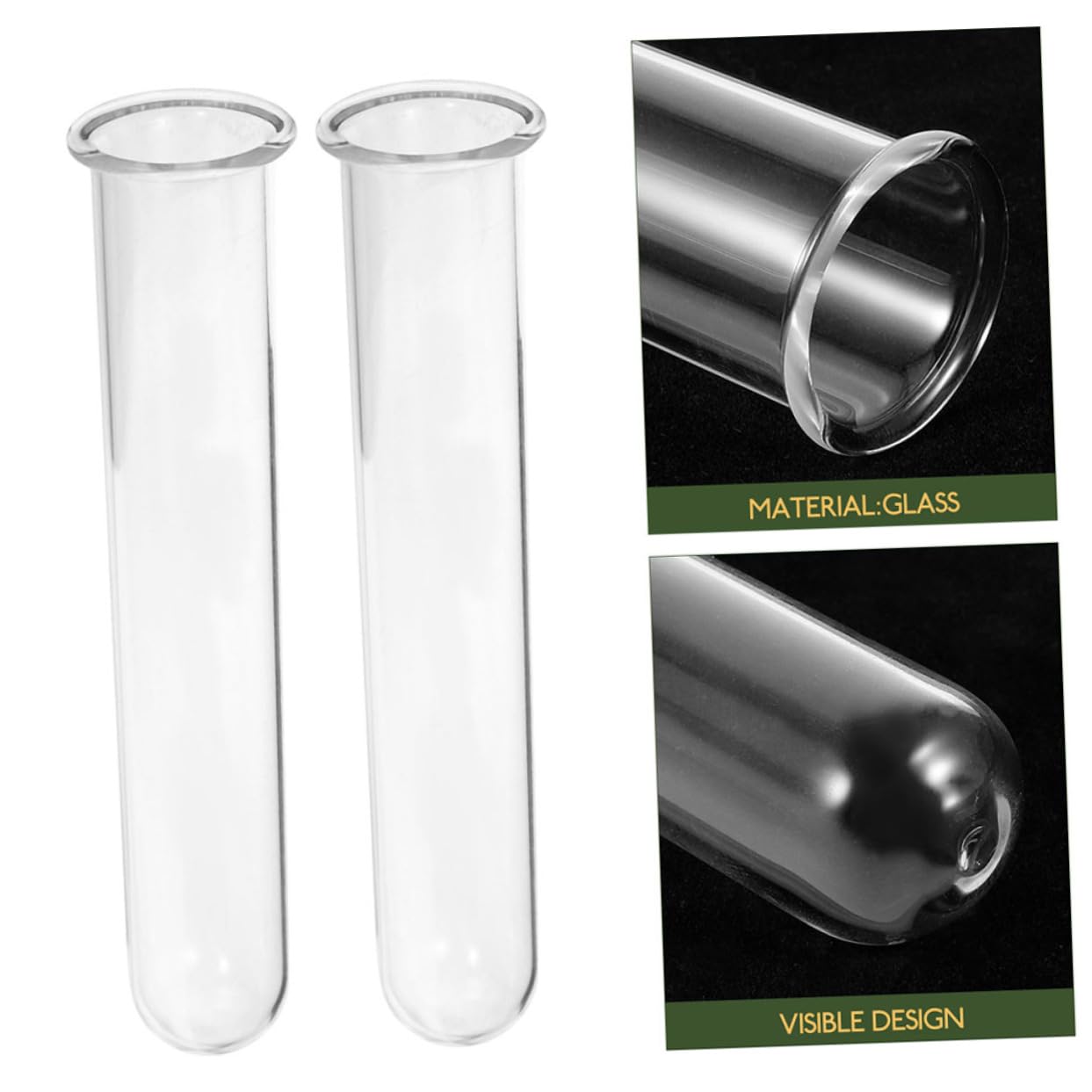 Alipis 5pcs Hydroponic Glass Test Tube Vases for Plant Propagation Transparent Glass Plant Vases for Home and Office Decor Sturdy Wear Floral Water Tubes Multi Use Desk Terrarium
