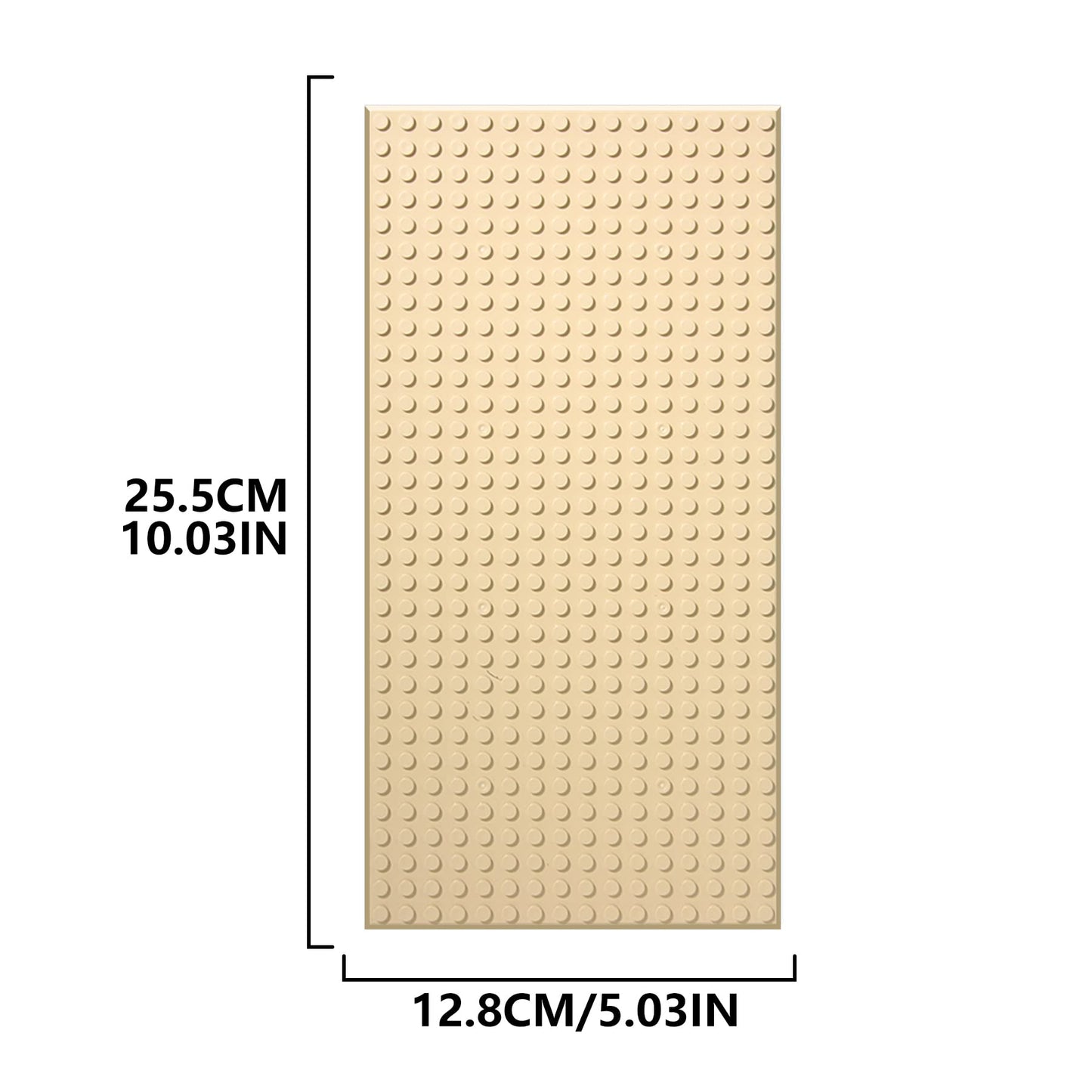 EKIND 4 PCS Classic 5" x 10" Building Baseplates, Compatible with Major Brands Toy Bricks, Encourage Logic & Creativity Through Play, Ideal STEM Activities for Children (Sand)