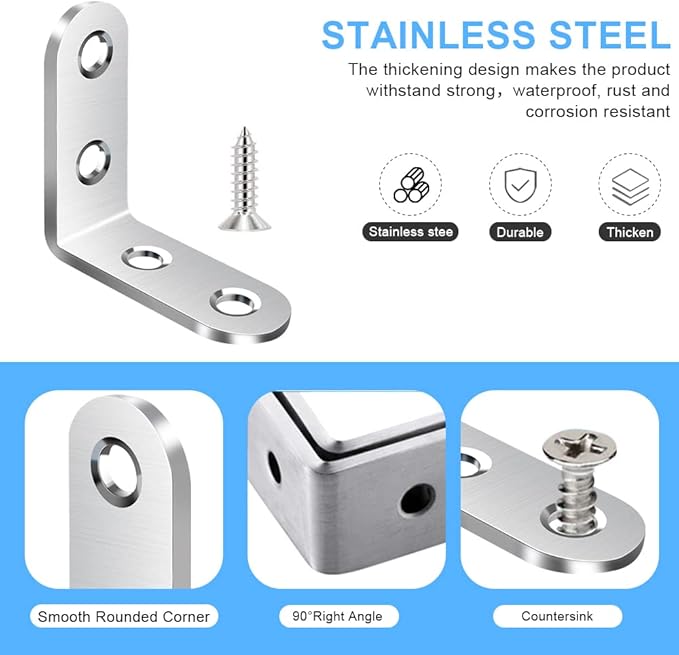 Vicuna R 18PCS L Bracket, Stainless Steel Corner Brace