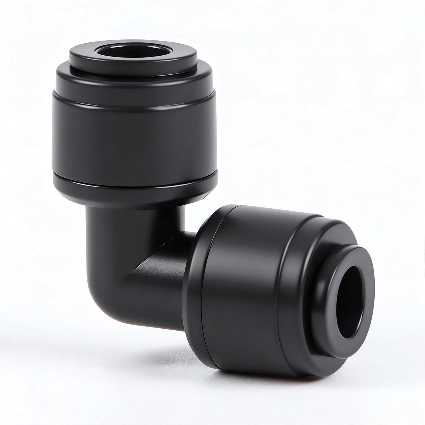 Copadri Quick Connect 1/4" Drip Irrigation Elbow Fitting: 32 Pieces Push to Fit Drip Line 90 Degree Elbow Parts for 1/4-Inch Tubing Leak Free Dripline Hose Connectors for Garden Lawn Sprinkler System