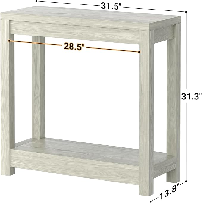 Besiost Small Farmhouse Wood Entryway Table Narrow Console Table