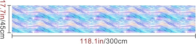HOMETITUTE Pastel Blue Purple Dream Wave Wallpaper Peel and Stick Contact Paper