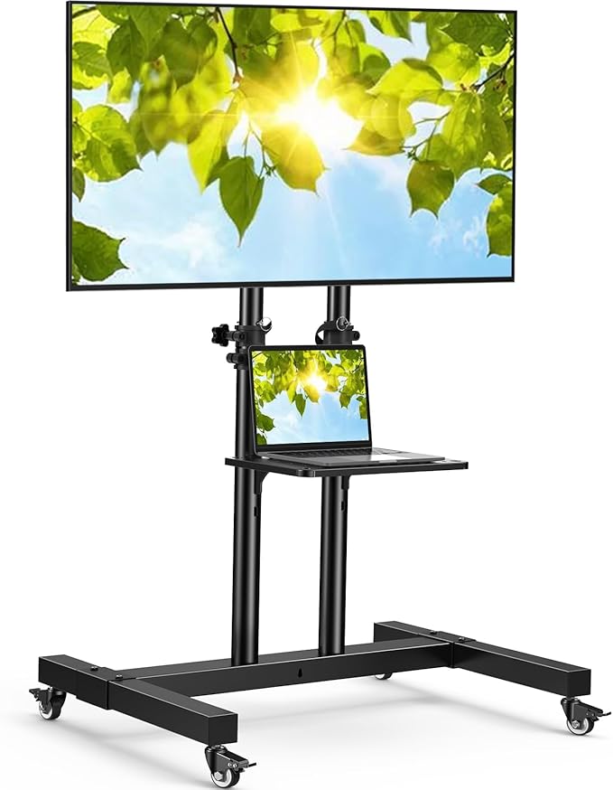 PERLESMITH Rolling TV Stand on Wheels