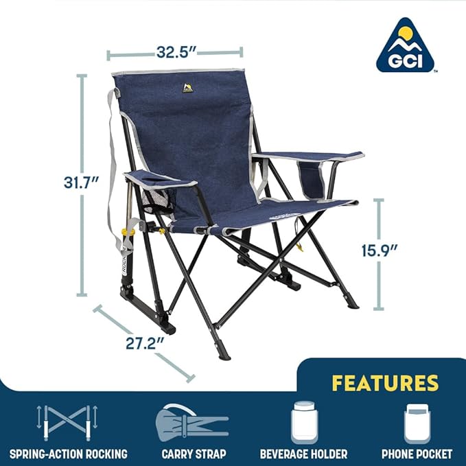 GCI Outdoor Kickback Rocker Outdoor Rocking Chair