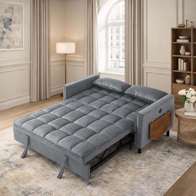 4 in 1 Convertible Sofa Bed, Pull Out Couch