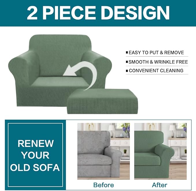 Turquoize 2 Piece Chair Covers Chair Slipcovers