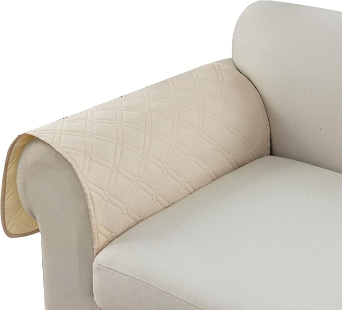 Genina Sofa Armrest Cover, Anti-Slip Armchair Slipcovers