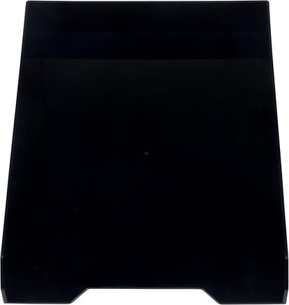 JAM PAPER Stackable Paper Trays - Black - Desktop Document, Letter, & File Organizer Tray - 2/Pack