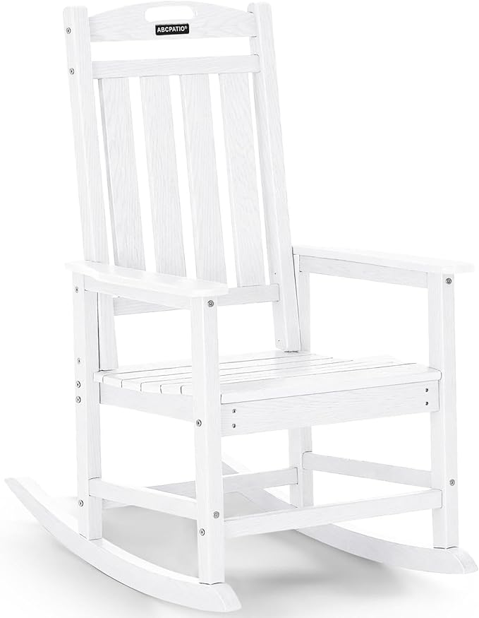 Outdoor Adirondack Rocking Chairs All-Weather HDPE Patio Rocker Chair