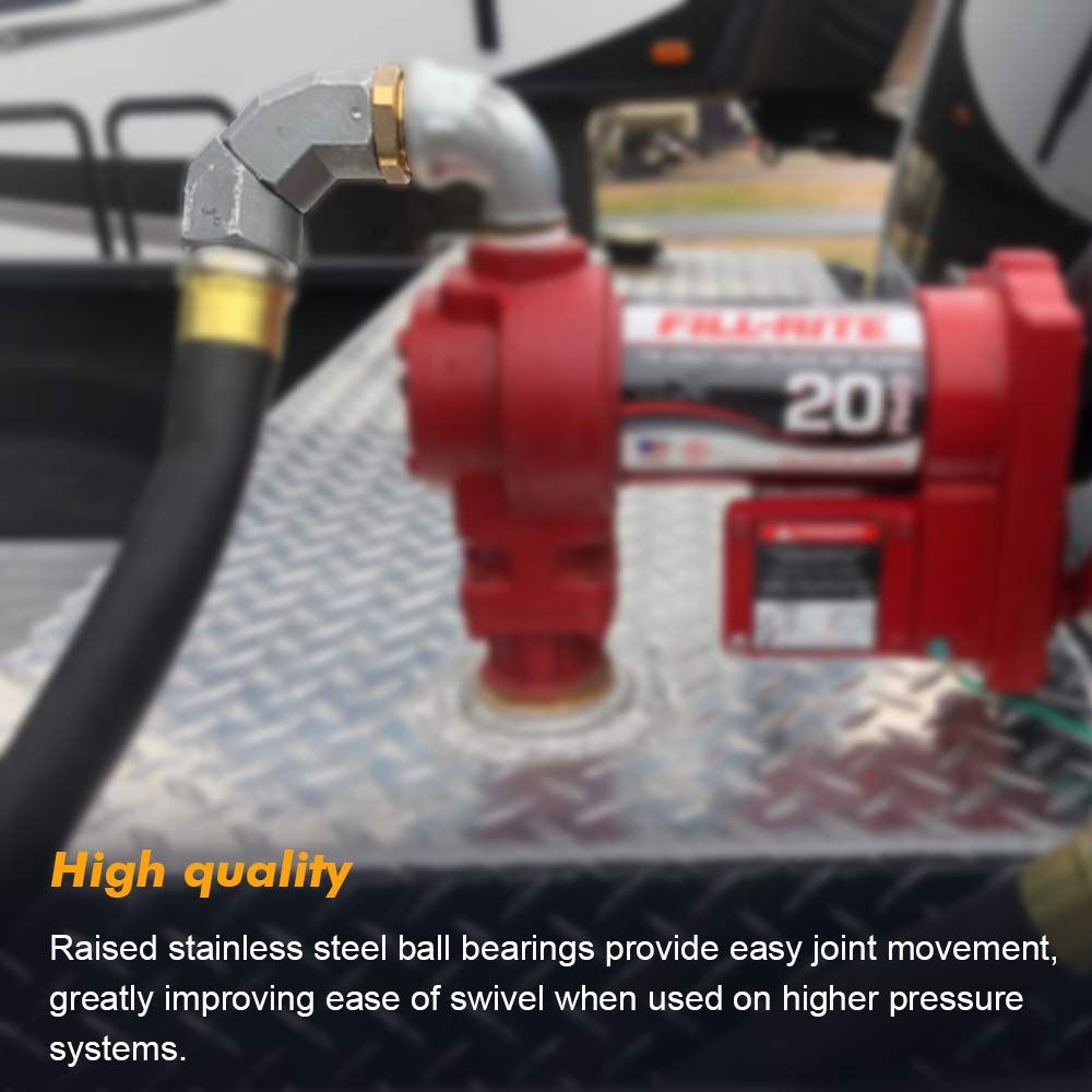 Apeixoto 3/4 Inch Fuel Swivel, Fuel Hose Swivel with 3/4'' NPT Connector Fuel Plane Swivel with 360 Roating Connector