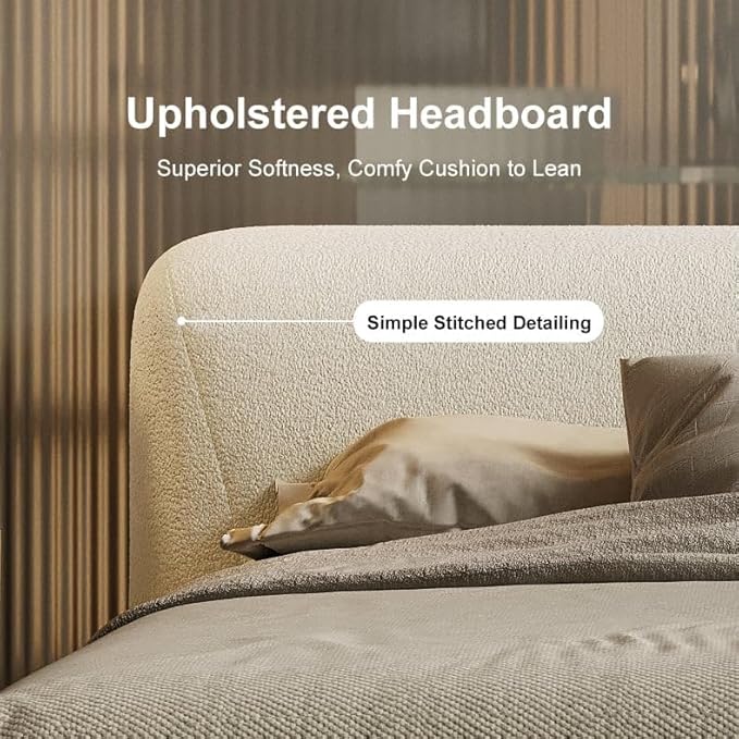 homary Queen Size Upholstered Bed Frame