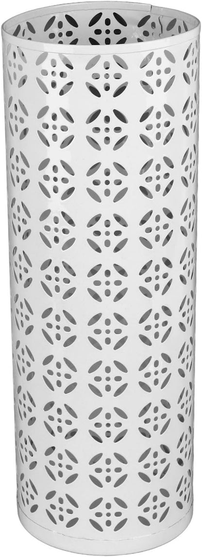 Zerodis Large Round Hollow Design Metal Umbrella Holder, Stylish Gold Finish Steel Umbrella Stand for Entryway, Home Office, and Outdoor Use (M)