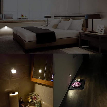 Night Light, LED Night Lights Plug into Wall, Dusk to Dawn Sensing Nightlights, No Glaring Plug in Night Light for Kids Navigating in Bathroom, Kitchen, Hallway, 6 Pack, Warm Light