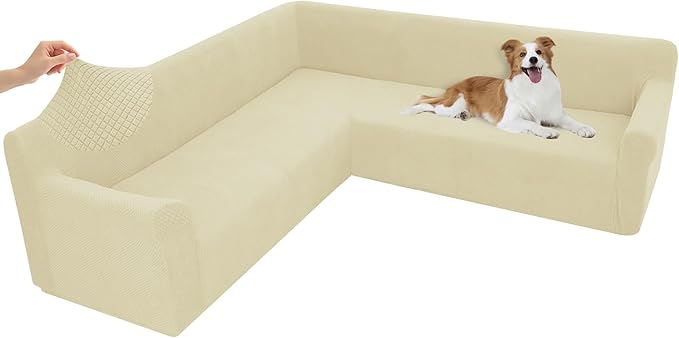 Arfntevss Stretch Sectional Couch Covers L Shaped Corner Sectional Sofa Cover
