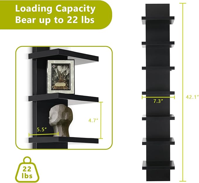 Homaterial 7 Tier Vertical Wall Shelf