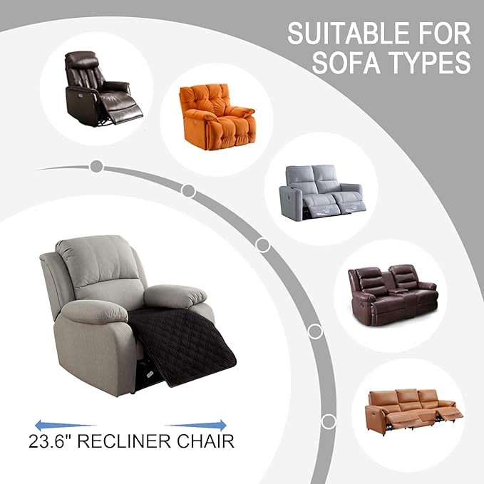 Genina Waterproof Recliner Chair Covers, Recliner Cover