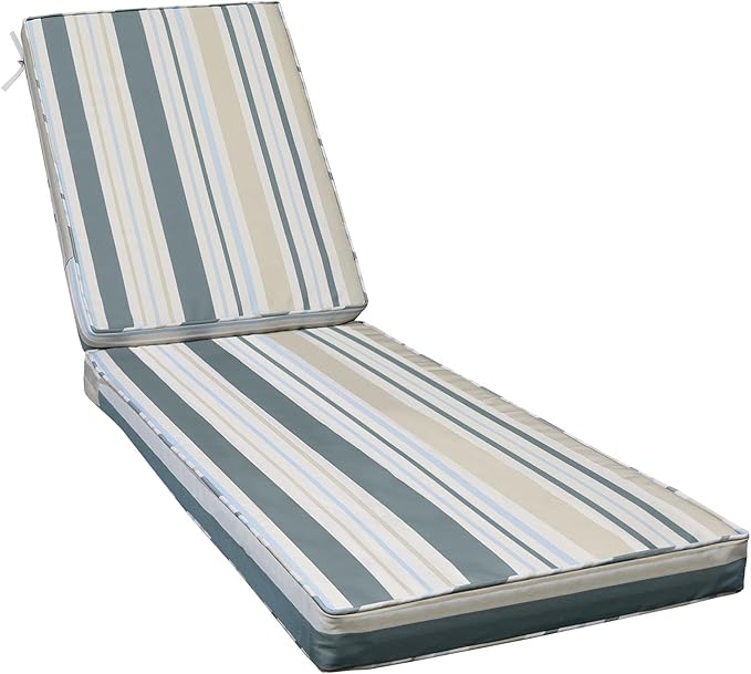 AAAAAcessories Outdoor Chaise Lounge Cushions, Fade-Resistant, Waterproof Patio