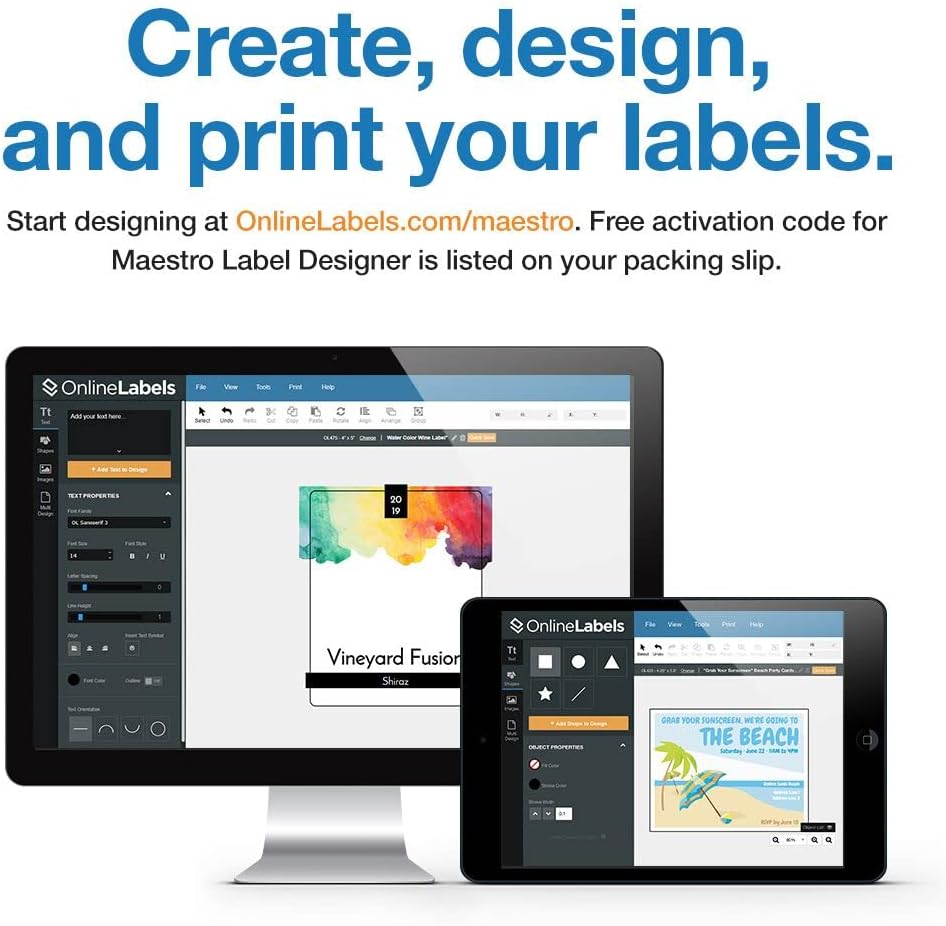 8.5 x 11 Clear Frosted Matte Sticker Paper (Inkjet Printers Only) - 10 Sheets - Full Sheet Labels - OnlineLabels