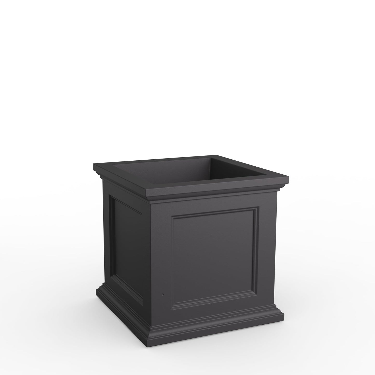 Mayne Fairfield 24-Inch Self Watering Square Planter Box, Weather-Resistant and Durable, Ideal for Indoor and Outdoor Use, Perfect for Patio, Porch, or Entryway